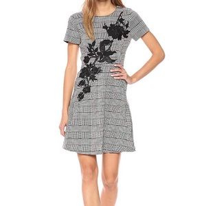 Betsy Johnson Short Sleeve Checked Dress